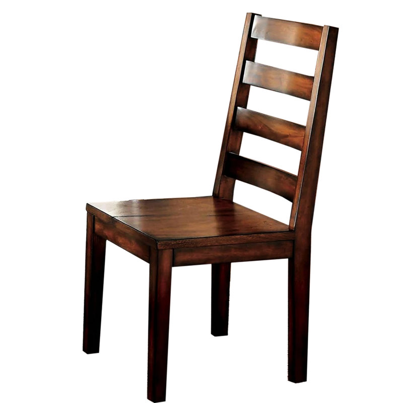 De 2 chaises en chêne tabac mangeant à dossier pour les sièges en bois