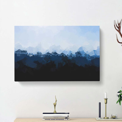 Church Beyond the Forest in Abstract - Wrapped Canvas