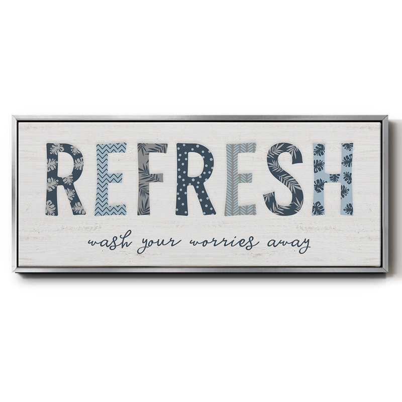 Refresh- Framed Canvas, 20" H x 50" W