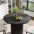 Pedestal Elegant Wood Texture Round Dining Table-483467933-483467934