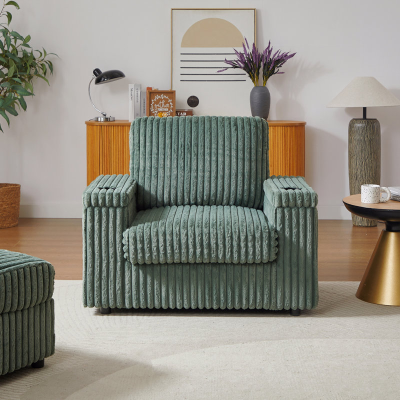 Fauteuil inclinable Corduroy, Vert