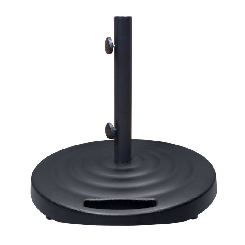 Monaco Round Free Standing Umbrella Base with Wheels and Handle, Black