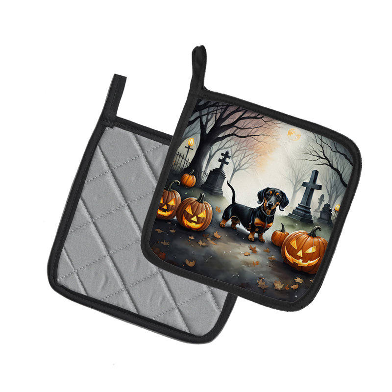 Dachshund Spooky Halloween - paire de poignées