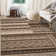 Geometric Machine Washable Rug for Living Room Bedroom Striped Non-Slip Low Pile Rubber Backing Area Rug for Playroom Office Kitchen Dining Room Dorm and Bedside Decor
