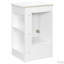 Meuble-lavabo autoportant de 20 po avec lavabo en céramique, trou de robinet simple, armoire de rangement en panneau de fibres à densité moyenne avec tiroir à fermeture en douceur, tablettes latérales ouvertes avec barre à serviettes en bois de pin-1257445009