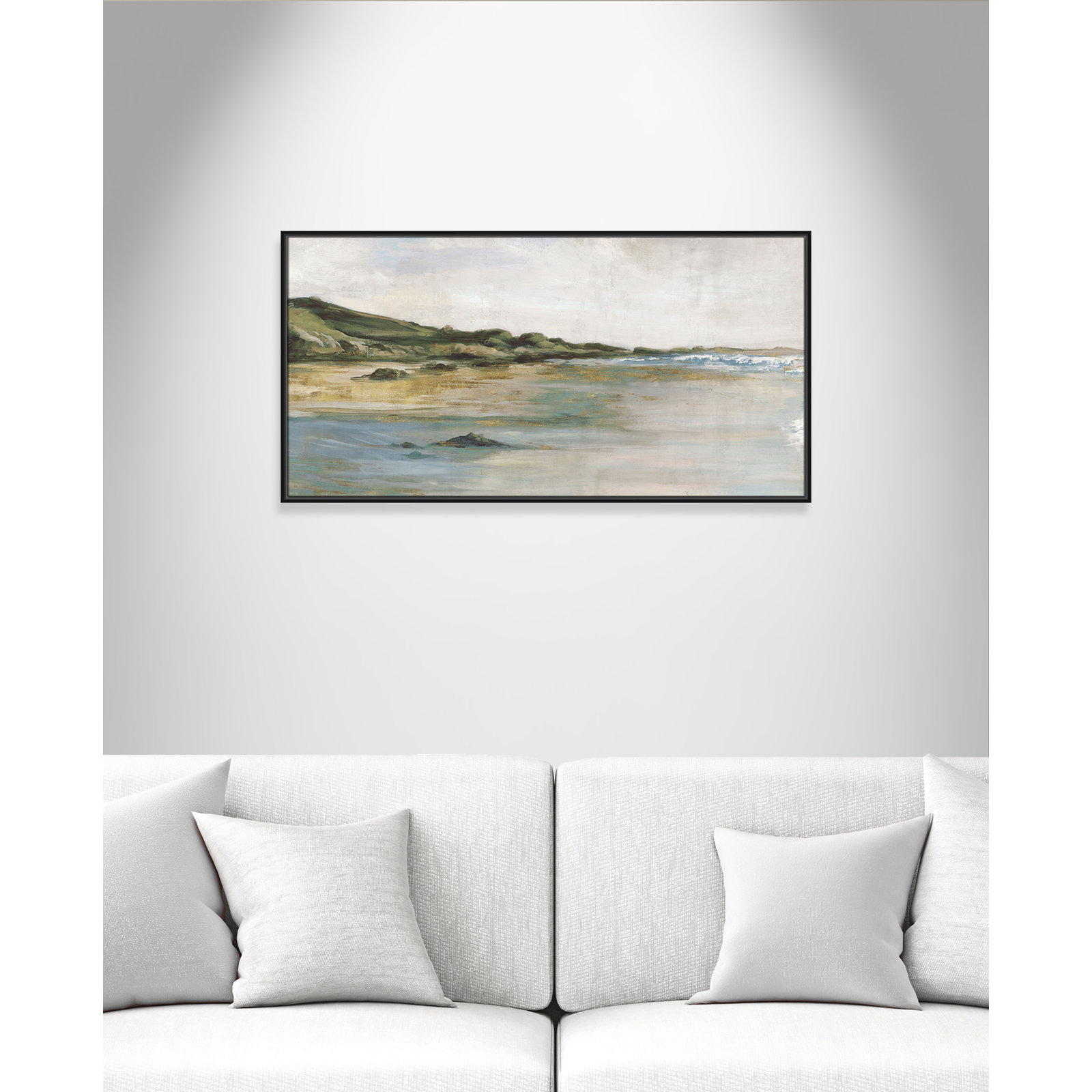 Cordoba "Tide's Edge" Print, 25.5" H x 49.5" W, Black