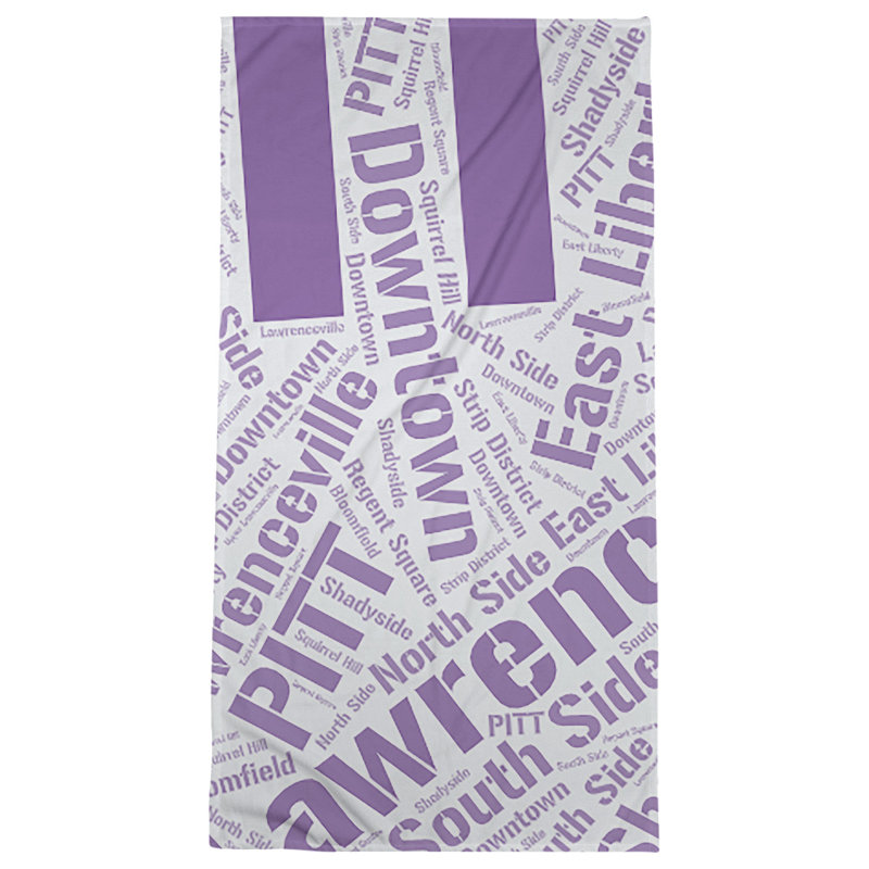 Bath Towel, Purple, Poly/Cotton, Pittsburgh