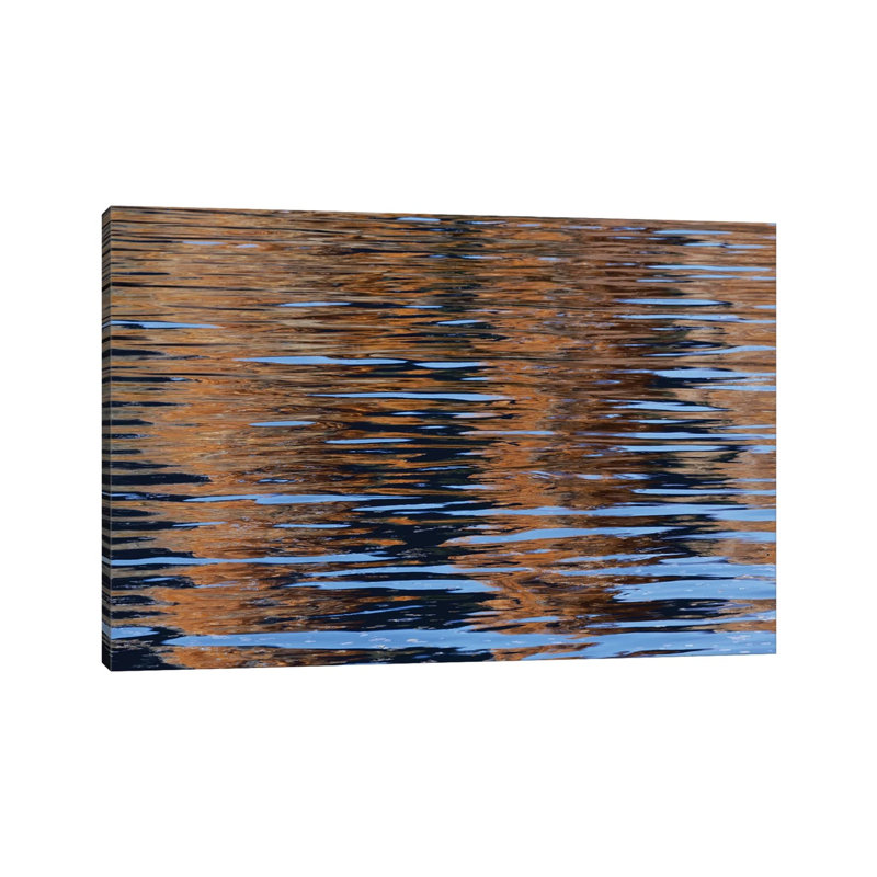 Usa, California, Sierra Nevada Range. Bishop Creek Reflects Autumn Colors. by Jaynes Gallery - Wrapped Canvas Print