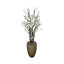 White Cherry Blossom Tree in Tan Pot