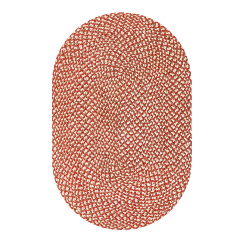 Tweed Braided Jute Rug, Oval 2" x 3'1"