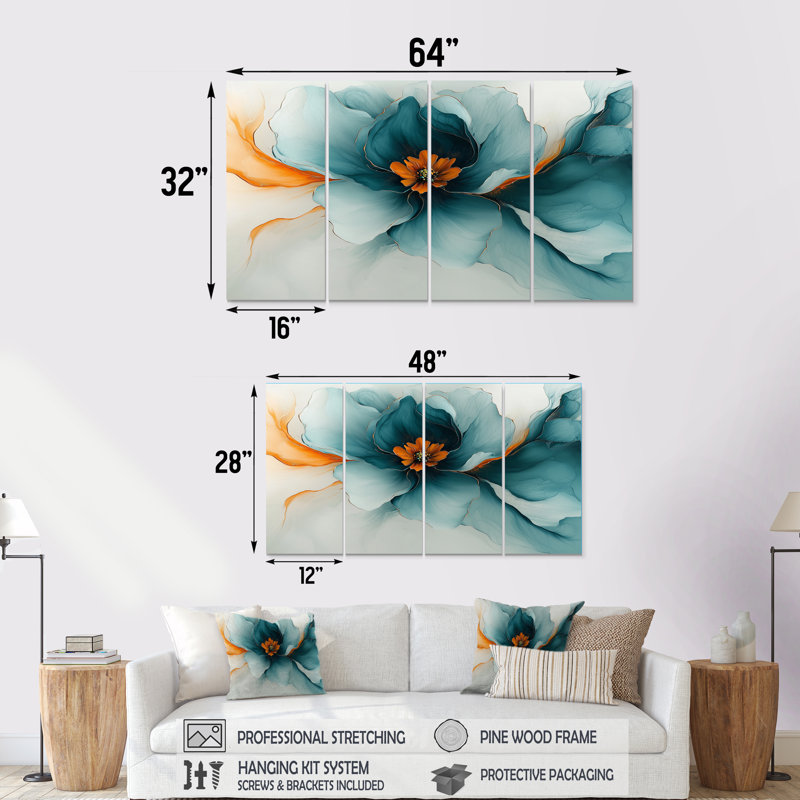 Art mural Dorsey - Renoncule - Dorsey, H 32 po x l 64 po, 4