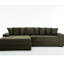 Chaise longue surdimensionnée en velours côtelé gauche avec 8 coussins décoratifs et lit de jour rembourré en forme de L pour le salon-428452527-428452531-428452524
