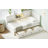 L-Shaped Bed Frame With Drawer And And Bookcase,Corner Bed Wooden Captain Bed With Led Downlight And USB Port For Small Room,Bedroom, Guest Room-1458332081