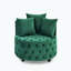 Chaise pivotante rembourrée et capitonnée en velours-951953034