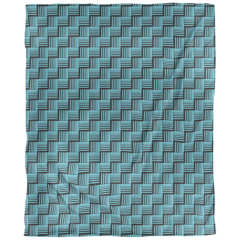 Tissu basketweave contrast, Bleu sarcelle, L 58 po x l 36 po, Sergé de coton