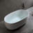 Independent solid surface resin stone bathtub