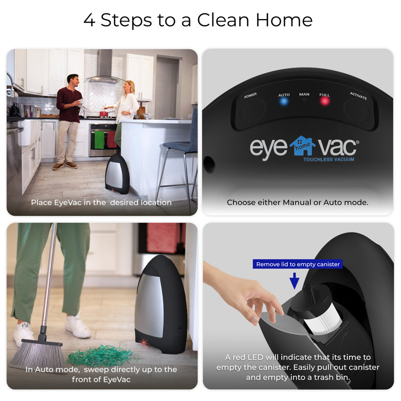 Aspirateur sans contact EyeVac Home, Noir mat