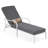 Outdoor Chaise Lounge Chair with Cushion, Adjustable Backrest Reclining and Lumbar Pillow-543052437
