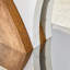 Table basse Space: plateau de table blanc et bois avec pieds
