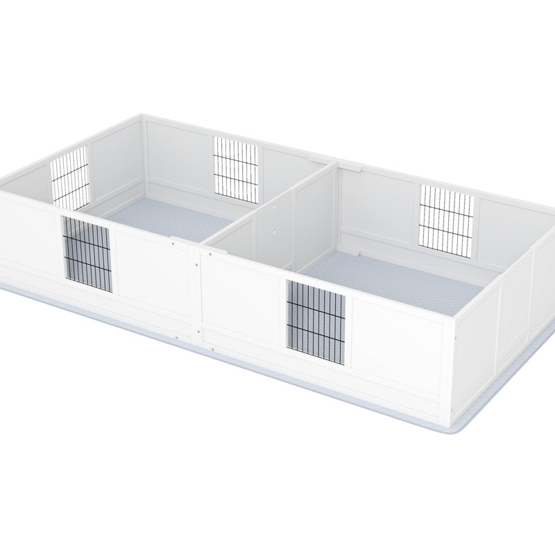 Puppy Maternity Kennel - Waterproof Pad, 96" X 47" 19 Canine Container Adjustable Height,