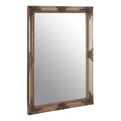 Alborghus Solid Wood Flat Wall Mirror