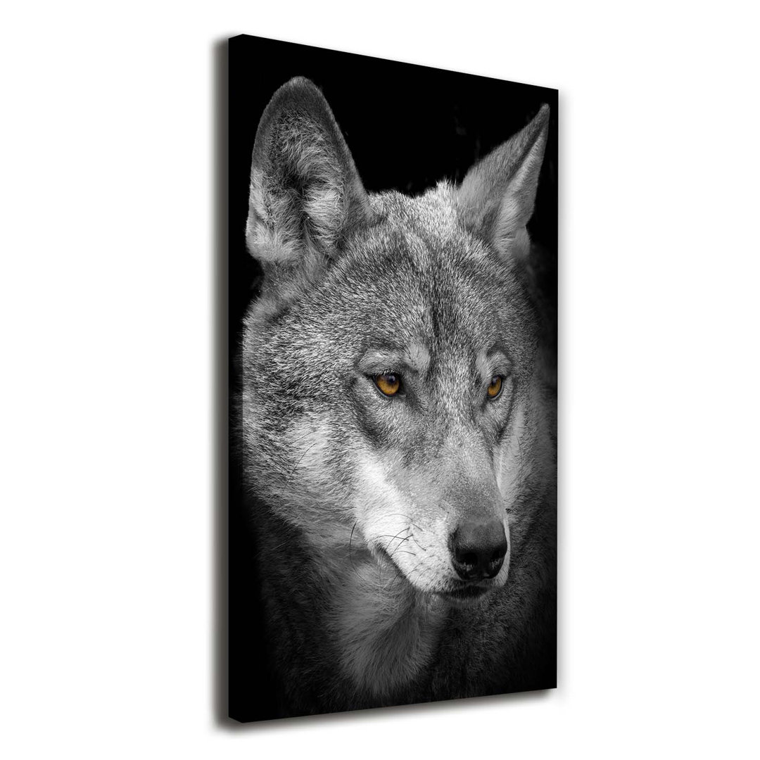 Porträt eines Wolfes - Kunstdrucke auf Leinwand - Wrapped Canvas