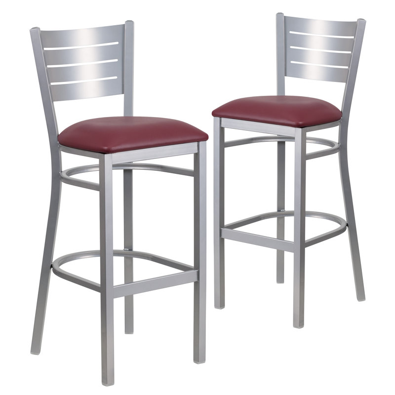 Tabouret de bar Elkton, Bourgogne, 2