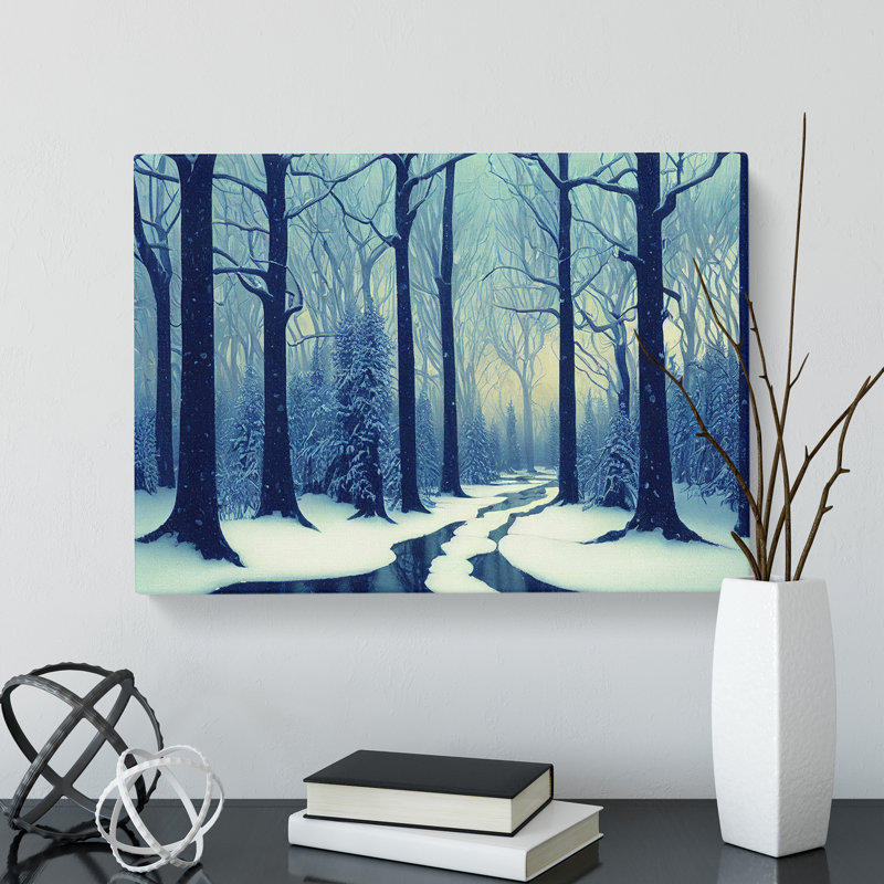 Bedazzled Winter Forest - Wrapped Canvas, 50cm H x 76cm W x 3cm D