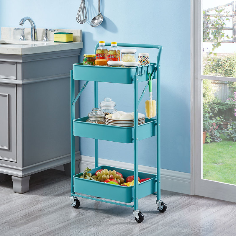 Chariot utilitaire roulant pliable, clair