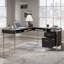 Bureau en L, finition noire