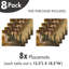 Ensemble de 8 napperons East City