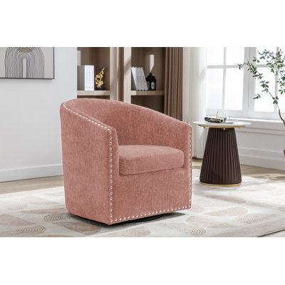Fauteuil d'appoint pivotant en tissu Wanti