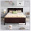 Lit plateforme en bois avec tête de lit et lattes en bois-377634903-377634920