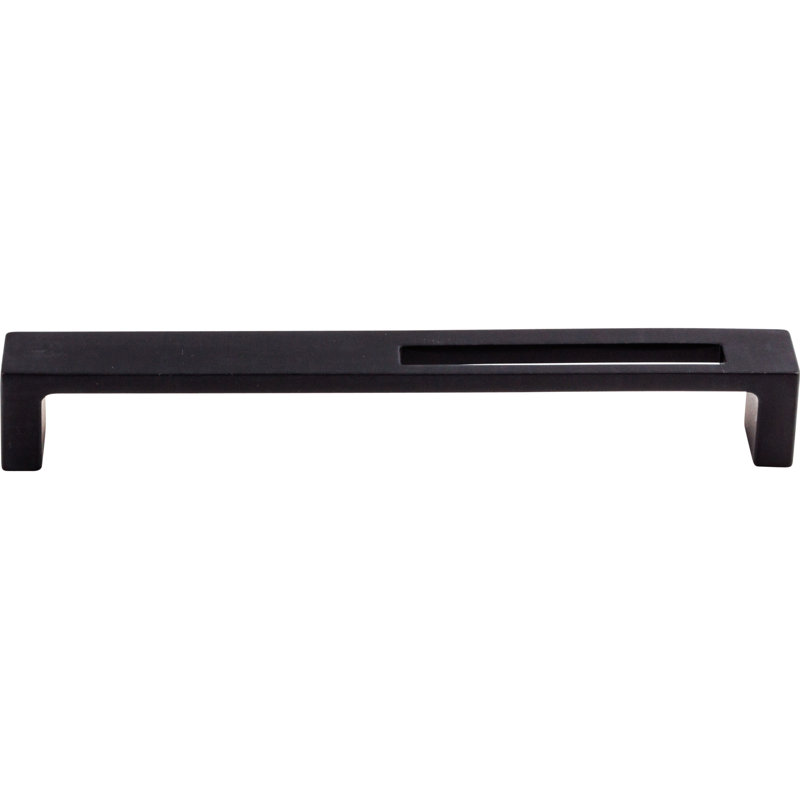 Modern Metro Slot Bar pull, 7" Center to Center, Flat Black