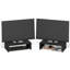 Furinno CLASSIC Support pour écran, ensemble de 2 élévateurs de 15,7 po de largeur, support pour ordinateur portable, séparable et empilable pour bureau, organisateurs et accessoires de bureau, pour fournisseur de bureau, espresso-126661146