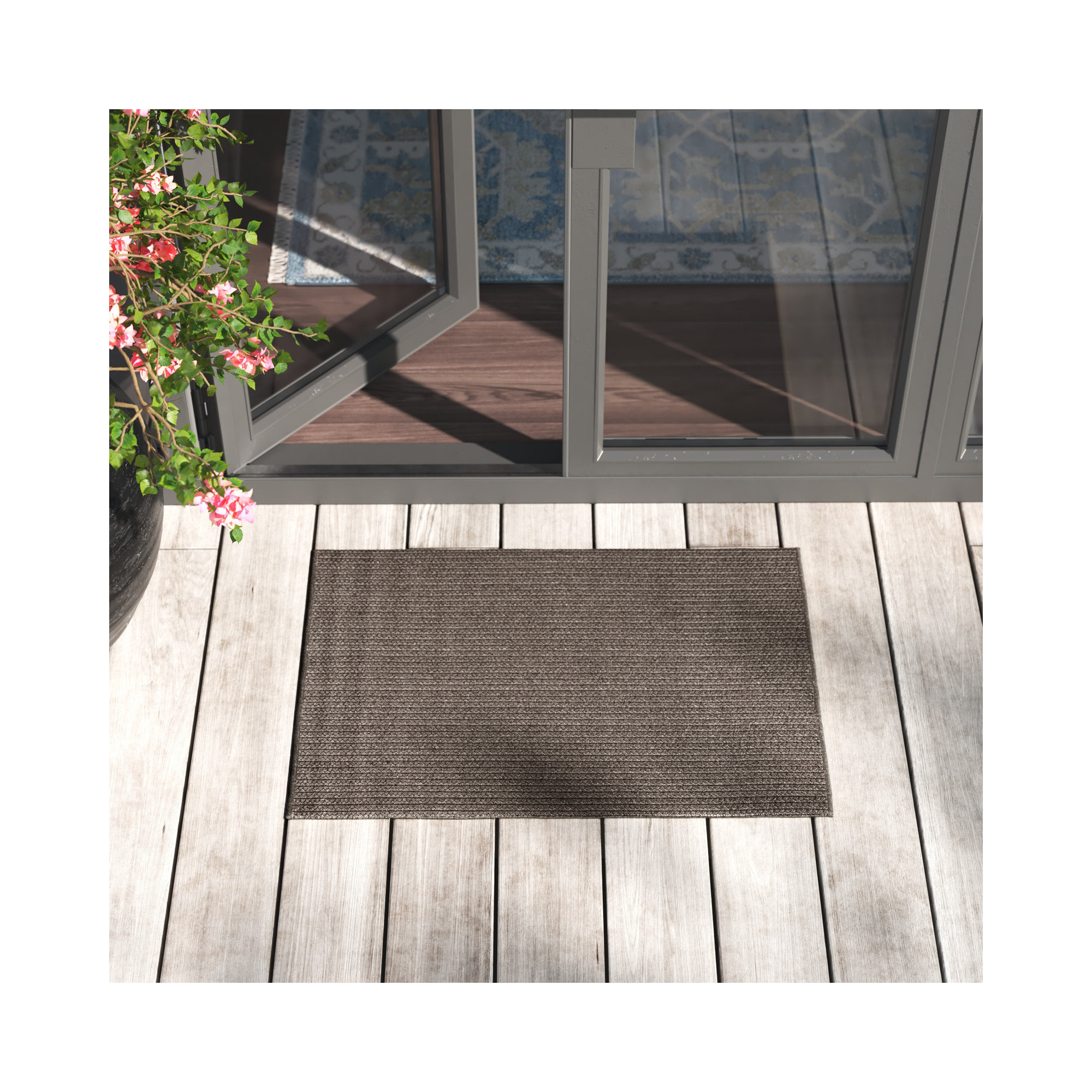 Cullen Handmade Gray Indoor/Outdoor Rug, Rectangle 2' x 3'