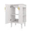 Armoire de salle de bain debout de 20 pouces avec compartiment de rangement latéral à porte à fermeture en douceur et cuve en céramique-1566003745