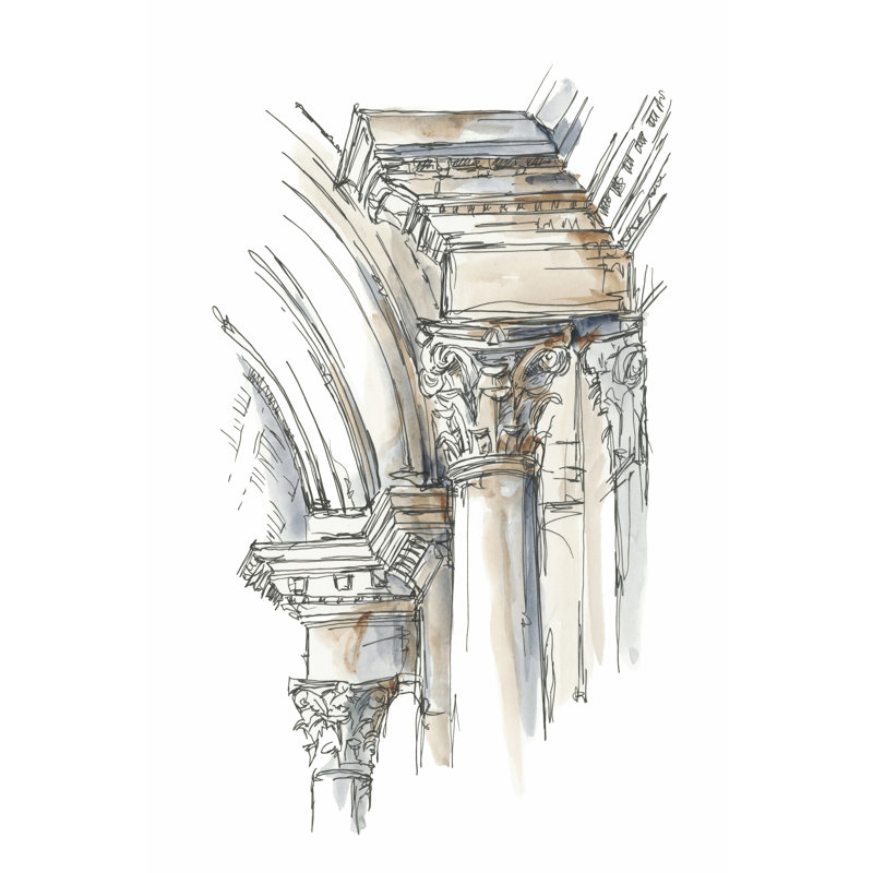 Plein Air Interior Study IV 1 Piece Wrapped Canvas Painting, 30cm H x 20cm W