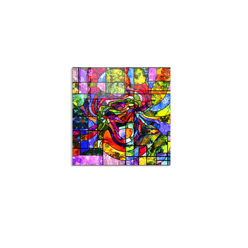 Élégante peinture décorative en verre trempé 23,6 po x 23,6 po | 100% verre trempé, épaisseur: 0,16 pouce | Parfait pour la décoration intérieure, le salon et le bureau | Pièce d'art moderne, durable et élégante