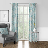 Indali 100% Cotton Floral Room Darkening Rod Pocket Curtain Panels