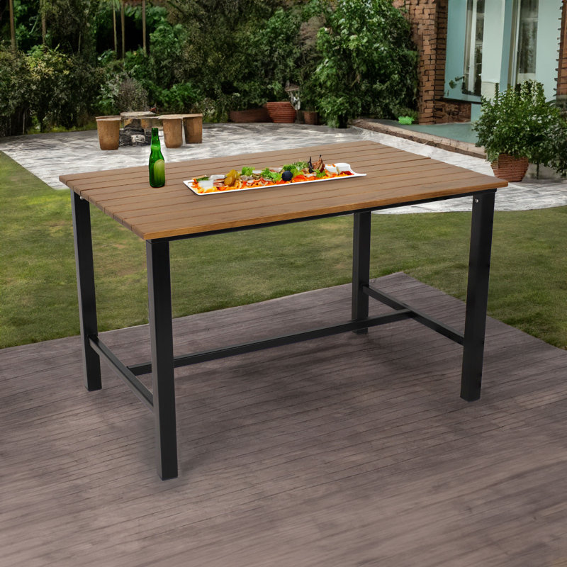 Metal Outdoor Dining Table , 47.25'' in. W 31.25'' in. D