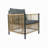 New Comming Outdoor Brown PE Wicker Sofa Set-2 Pieces Single Sofa With Grey Cushion