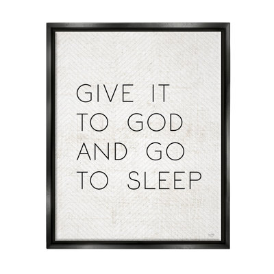 «Donner il à dieu et dormir»