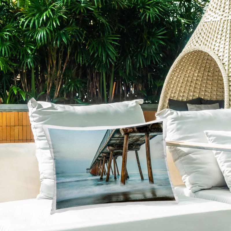 Summer Dock Splashes Printed Outdoor Throw Pillow Design by Bill Carson Photography