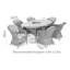 Lotta Heritage 6 Seat Oval Rattan Dining Set - with Ice Bucket & Lazy Susan-26094865-26094864