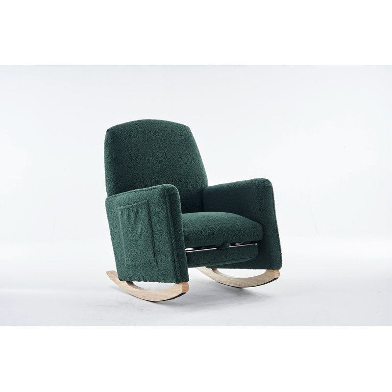Chaise berçante en coton et lin, Vert