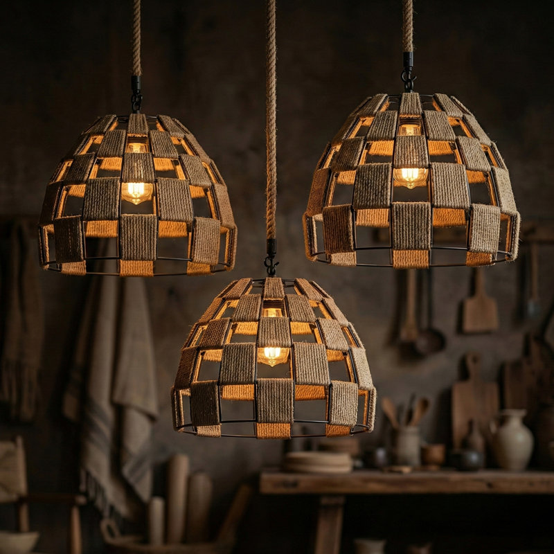 Fairview 1 - Light Hemp Rope Single Pendant