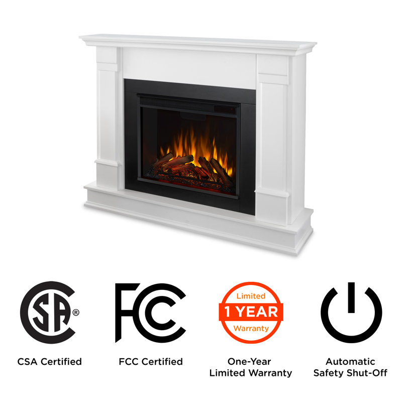 Silverton 48" Electric Fireplace by Real Flame, White