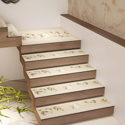 Tapis d'escalier antidérapant de style chinois moderne