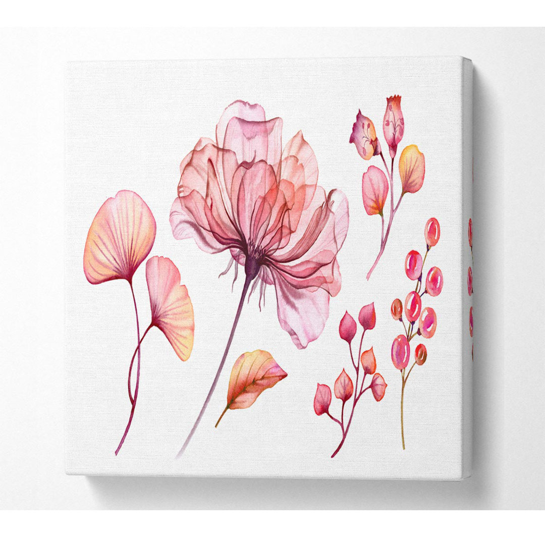 Cheridy Pink Flower Madness - Kunstdrucke auf Leinwand